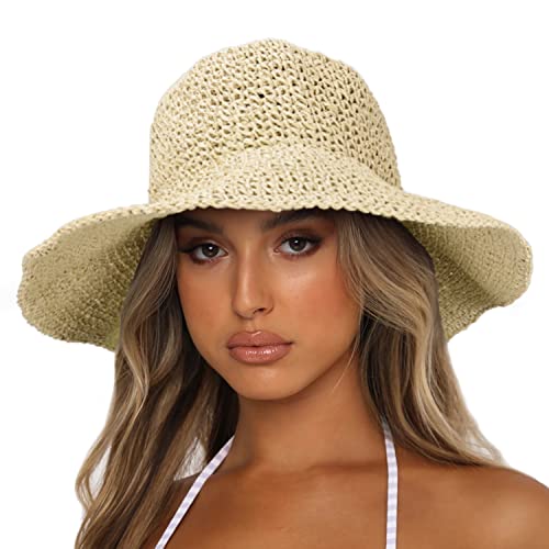 Sydbecs Women's Sun Hats Wide Brim Summer Beach Hat for...