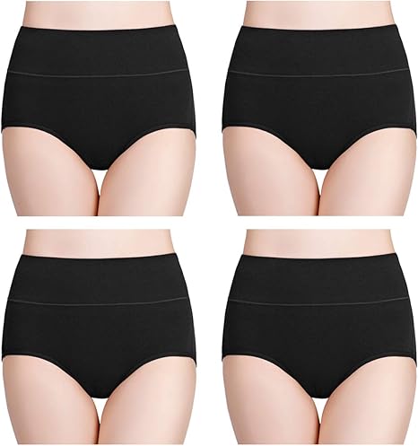 Wirarpa Women’s High Waisted Cotton Underwear Ladies Soft Full Brief Panties Multipack – (Best High Waist Postpartum Underwear)