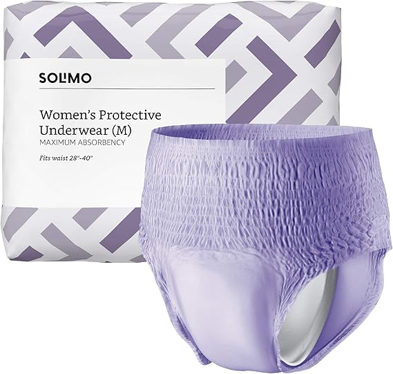 Solimo Incontinence and Postpartum Underwear for Women – (Best Postpartum Underwear with Maximum Absorbency)